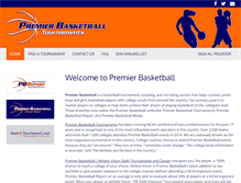 Tablet Screenshot of premierbasketballtournaments.com